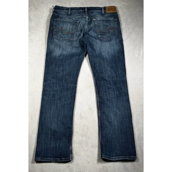 SEVEN7 Premium Denim Men's Allan Straight Jeans 33x30 Medium Wash Blue - Picture 5 of 9